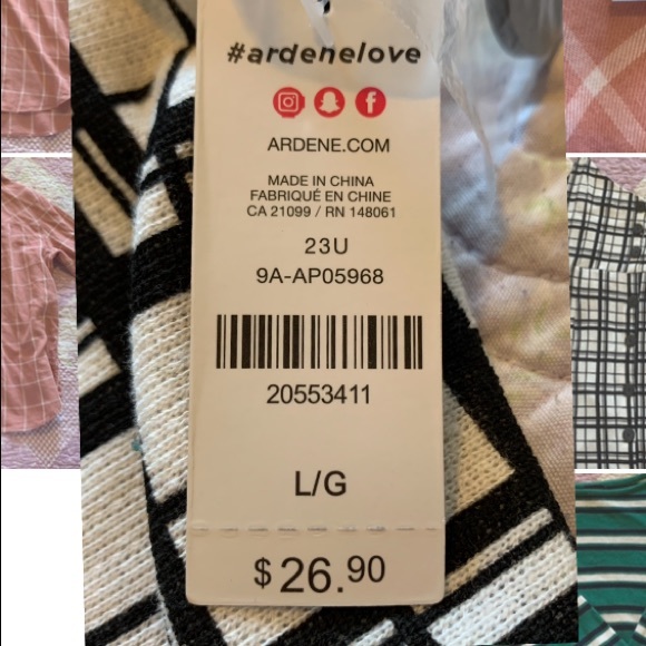 Black and ivory midi dress from Ardene. Size US LG - Picture 3 of 4